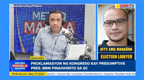 Dzrh News On Twitter Livesadzrh Atty Emil Mara On Election Lawyer