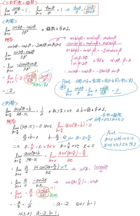 三角関数の極限（例題） ｜ 富岡市の総合学習塾 トータルアカデミー