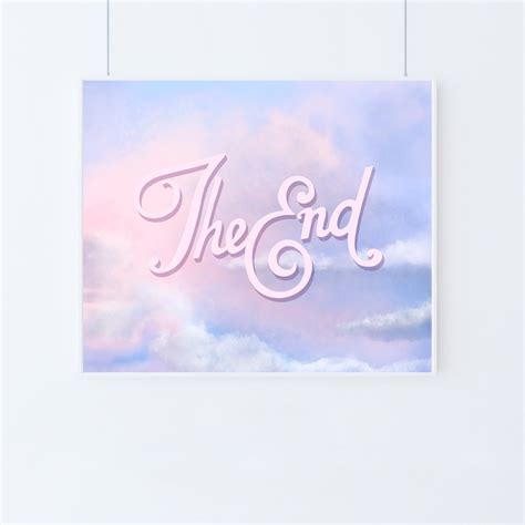 Pastel Fairytale Aesthetic Wall Art the End Digital Painting Kawaii ...