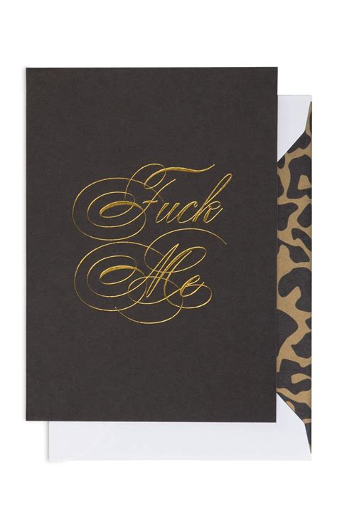 Fuck Me Card Wood Rose