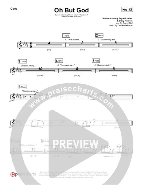 Oh But God Oboe Sheet Music PDF Davy Flowers PraiseCharts