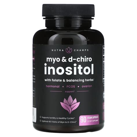 NutraChamps Myo D Chiro Inositol With Folate Balancing Herbs 90