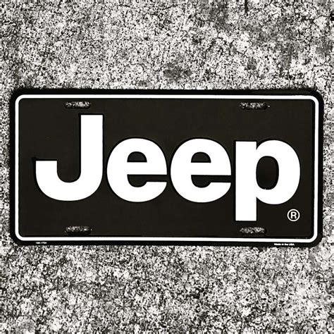 Jeep Merchandise Jeep Logo License Plate Sign | Quadratec