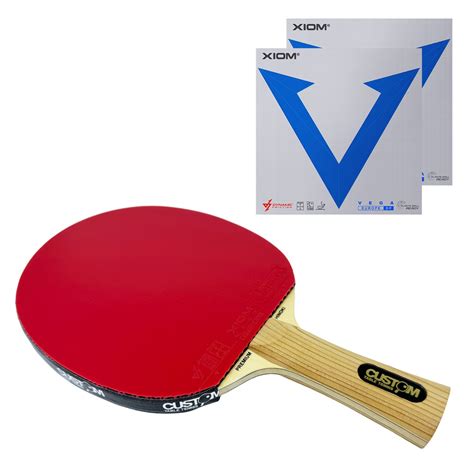 Custom Table Tennis Premium Hinoki Carbon Xiom Vega Bat Custom Table