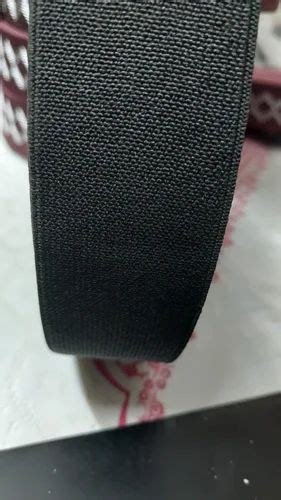 Black Plain Woven Jacquard Elastic For Belt Size 2 Inch At Rs 7