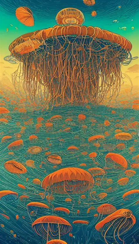 The Land Of The Jellyfish Italian Futurism Dan Stable Diffusion