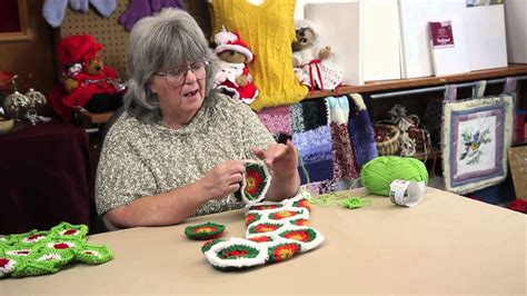 A Crocheted Hexagon Christmas Stocking Holiday Crafts And Decorations