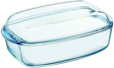 Pyrex Essentials Glass Rectangular Casserole Dish With Lid 65l