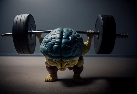 Premium Ai Image Human Brain Lifting A Barbell In A Gymgenerative Ai