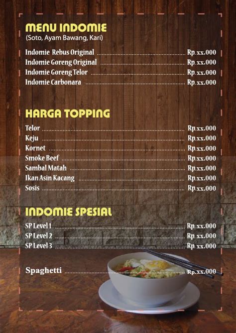 Detail Desain Menu Makanan Simple Koleksi Nomer 20