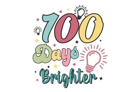 100 Days Brighter Svg Graphic By Creative T Shirt Design · Creative