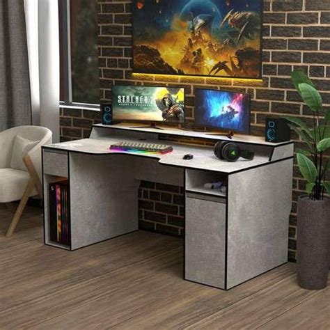 Геймерский игровой стол Rasin RS-27 индастриал (кромка разного цвета) с ...