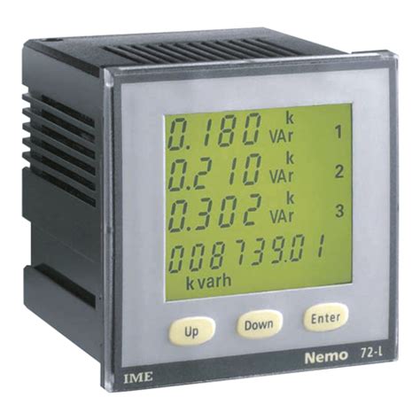 IME Nemo 72 L Panel Mounted Multifunction Meter Single And Three Phase