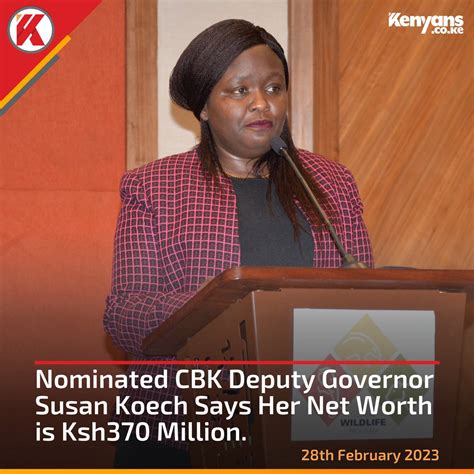 Ke On Twitter Nominated Cbk Deputy Governor Susan Koech