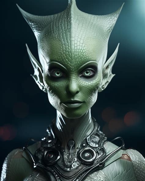 Premium Ai Image A D Rendering Of An Alien Woman