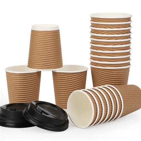 Hot Sell Disposable Corrugated Ripple Double Wall Paper Coffee Cup