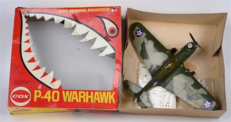 At Auction Cox P 40 Warhawk Airplane W Box