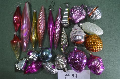 Купить Елочные новогодние игрушки, украшения. 22 штуки. Ассорти. Стекло ...