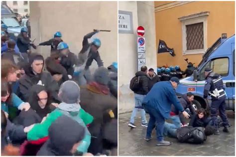 Manganelli A Pisa Studenti Caricati Dalla Polizia Al Corteo Pro