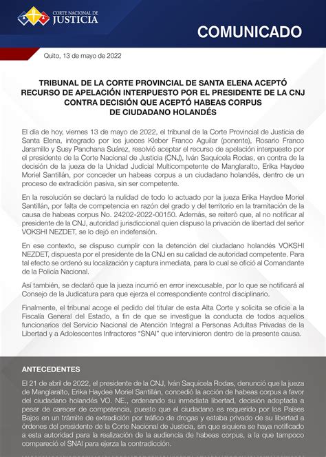 Corte Nacional On Twitter 📄 Comunicado Tribunal De La Corte