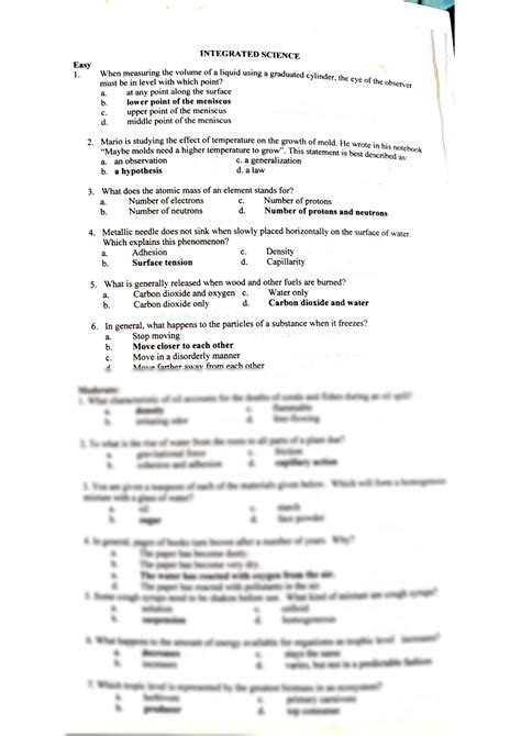 Solution Integrated Science Quiz Bee Questions Studypool