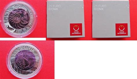 Sterreich Austria Euro Niob Silber Bionik Silber