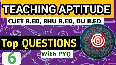 CUET BHU B ED CUET B ED TEACHING APTITUDE QUESTION YouTube