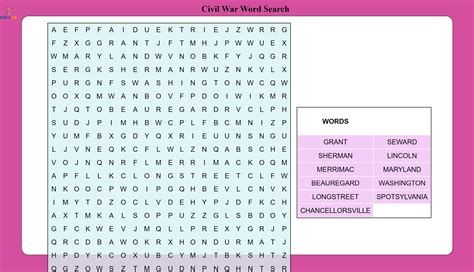 Word Search World War One 4