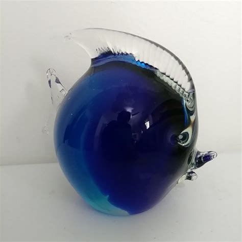 Murano Accents Murano Venezia Art Glass Angel Fish Blue Lbs