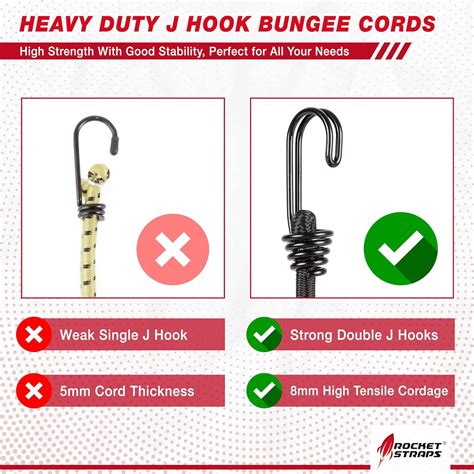 Buy Rocket Straps Bungee Cords 48 12 Pack Bungee Cords With Double