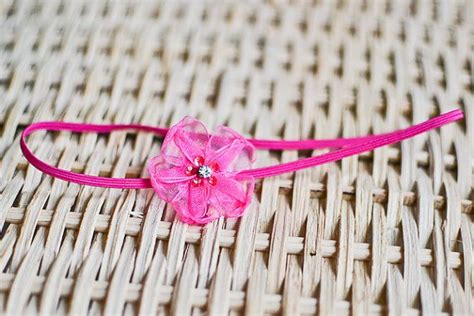 Precious Pink Flower Headband Shocking Pink Any Size Etsy Pink