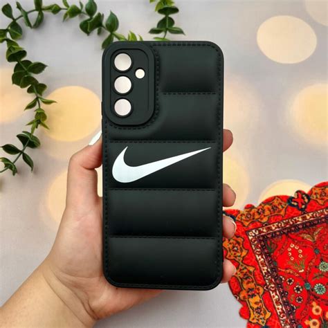 قاب گوشی Galaxy A34 سامسونگ پافری محافظ لنز دار طرح NIKE نایک مشکی کد