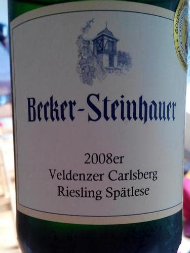 Becker Steinhauer Veldenzer Carlsberg Riesling Sp Tlese Vivino Us