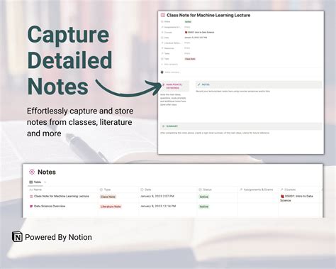 Notion Template Student Planner, Study Planner, Course Planner, College ...