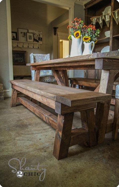 Rustic Farm Table Benches Plans At Home Decor Tips