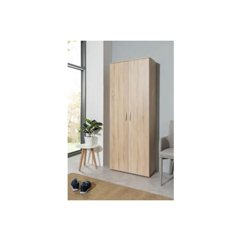 L armoire polyvalente 2 portes coloris chêne ou blanc