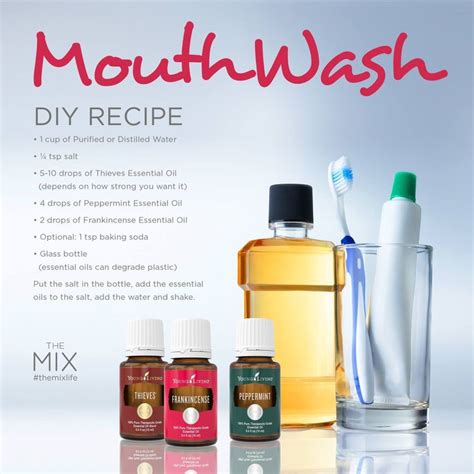 Diy Mouth Wash Recipe Mouthwash Essential Oils Living Essentials