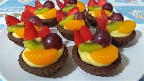 Pie Buah Coklatchocolate Fruits Tart Youtube