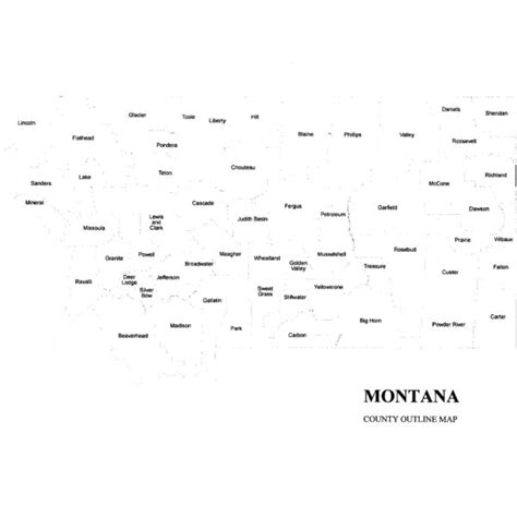 Montana County Map – Jigsaw-Genealogy