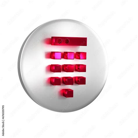 Red Password Protection And Safety Access Icon Isolated On Transparent