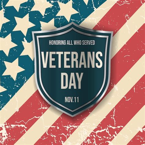 Premium Vector A Postcard Dedicated To Veterans Day On November 11