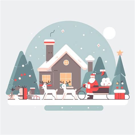 Premium Vector Merry Christmas Banner In Vector Illustration