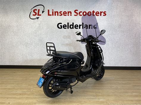 Vespa Sprint 25 Km H Zwart 2020 Linsen Scooters Gelderland