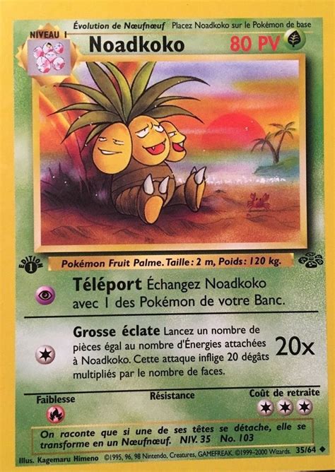 Noadkoko édition 1 Carte Pokémon 3564 Jungle