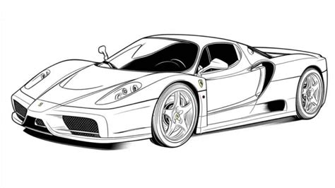 Desenhos de Ferraris para Imprimir e Colorir