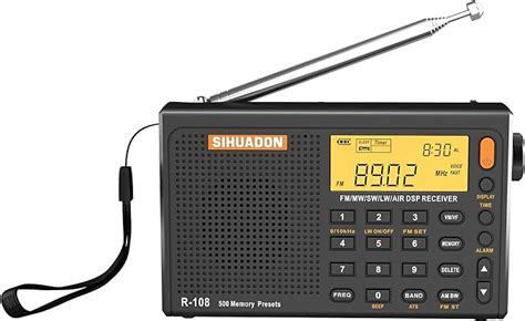 Sihuadon R Portable Digtial Radio Am Fm Sw Lw Airband Full Band Dsp