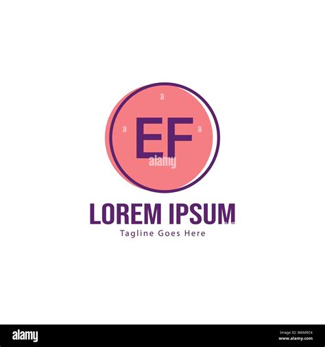 Initial EF Logo Template With Modern Frame Minimalist EF Letter Logo