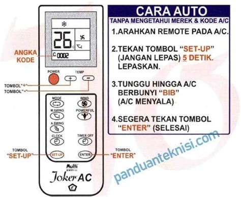 Kode Remote Universal AC Multi Joker Dan Cara Settingnya Panduan Teknisi