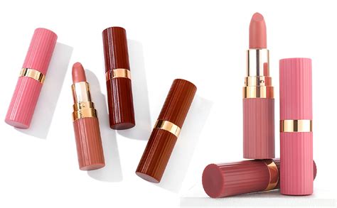 Amazon Pcs Nude Rose Bright Red Warm Brown Lip Stick Matte Cream Lipstick Set For Women