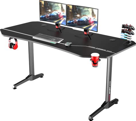 EUREKA ERGONOMIC Mesa Gaming 152x70 Cm Gran Escritorio Gaming Para